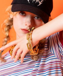 an meets zakka 【COMONONOSA(コモノノサ) 】OMOCHA CHAIN(オモチャチェーン) ブレスレット -スクエア-