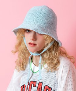 an meets zakka ワイヤー変形ブリムコードストローハット
