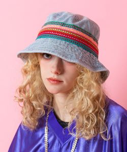 an meets zakka テープラインデニムバケットハット