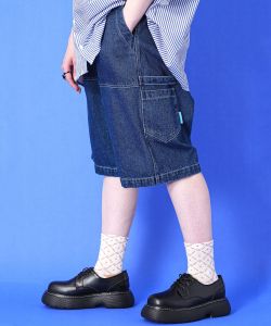 a.p.o.v.  デニムワイドハーフパンツ