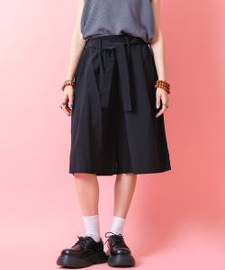 a.p.o.v. -ankoROCK's select- コードロングベルトマットポリスーパーワイドハーフパンツ