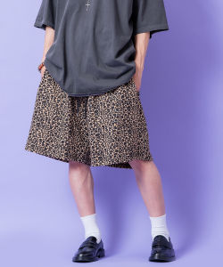 【期間限定 5％OFF】 a.p.o.v. -ankoROCK's select- レオパードスウェットイージーハーフパンツ