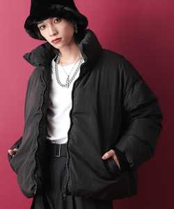 【期間限定 5％OFF】 a.p.o.v. -ankoROCK's select- マットカラーオーバーサイズ中綿ジャケット