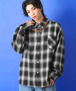 【期間限定 5％OFF】 a.p.o.v. -ankoROCK's select- オンブレチェックネルシャツ 
