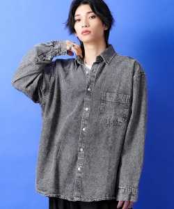 【セール】 a.p.o.v. -ankoROCK's select- スノーウォッシュデニムシャツ 