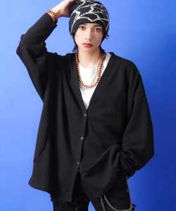 a.p.o.v. -ankoROCK's select- スナップボタンオーバーサイズポンチカーディガン 