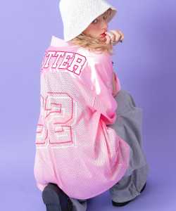 a.p.o.v. -ankoROCK's select- レイヤーナンバリング＆フェルトロゴワッペンメッシュフットボールシャツ