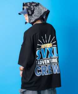 a.p.o.v.  バックグラフィックビッグプリントシガレットポケットTシャツ