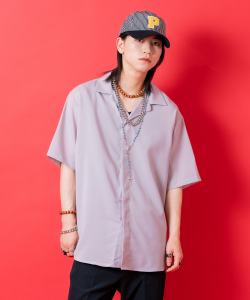 a.p.o.v. -ankoROCK's select- 比翼開襟オーバーサイズシャツ