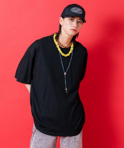 a.p.o.v. -ankoROCK's select- クロスネックオーバーサイズTシャツ