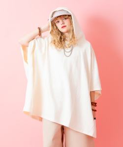 a.p.o.v.  オーバーサイズスウェットポンチョプルオーバーパーカー