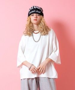 a.p.o.v. オーバーサイズクロップド丈Tシャツ