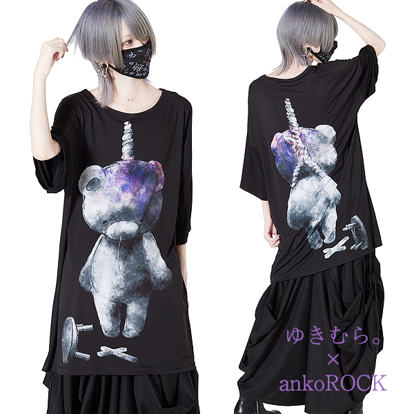 前後首つり中島さんTシャツ -メガビッグ- ankoROCK(アンコロック  