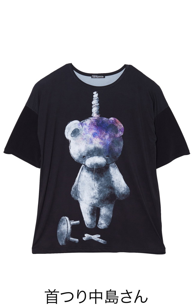 前後首つり中島さんTシャツ -メガビッグ- ankoROCK(アンコロック 