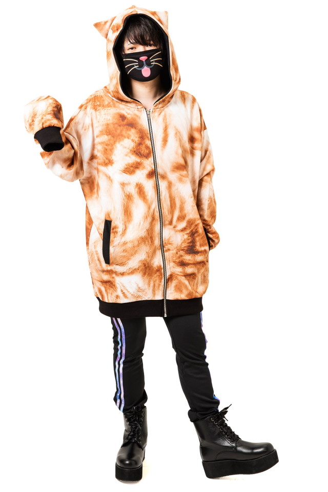 マンチカン(宇宙ちゃん)ネコ耳パーカー -スーパービッグ- ankoROCK  