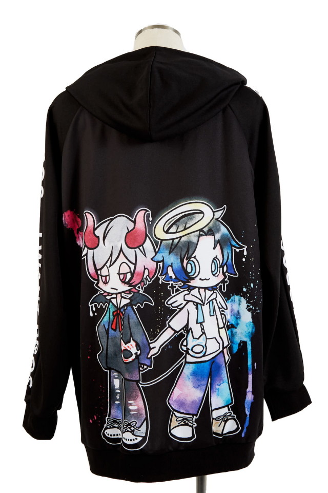 リアル中二版天使(俊)と悪魔(凌)パーカー -スーパービッグ- ankoROCK  