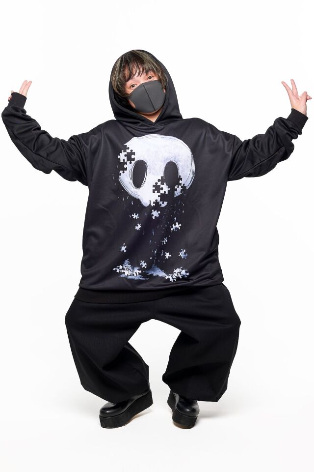 退廃しにがみスカルプルオーバーパーカー -スーパービッグ- ankoROCK  