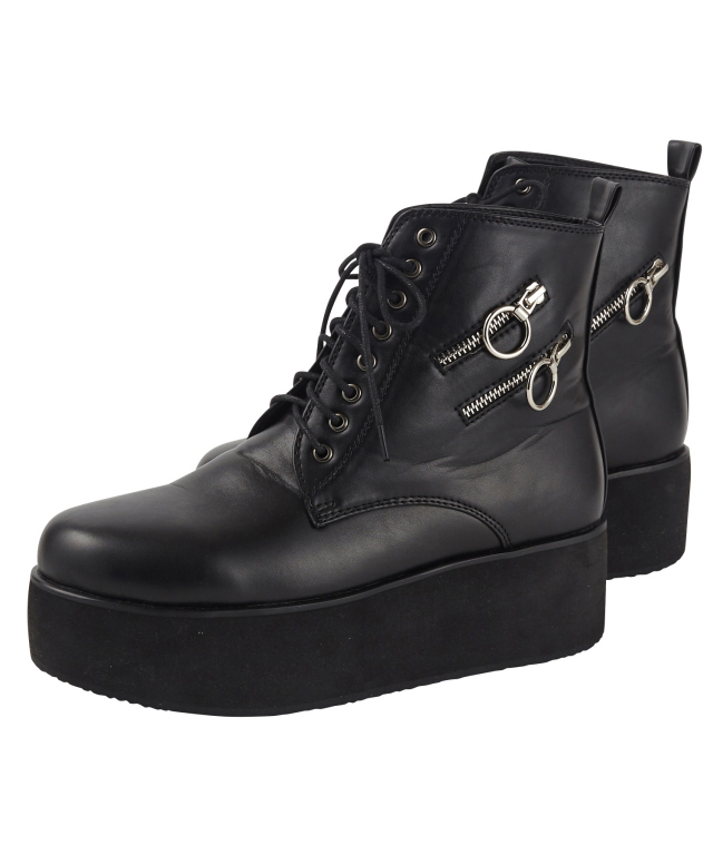 スパンキーリングジップ８ホール厚底ブーツ Ankorock アンコロック メンズ レディース ユニセックス ステージ 衣装