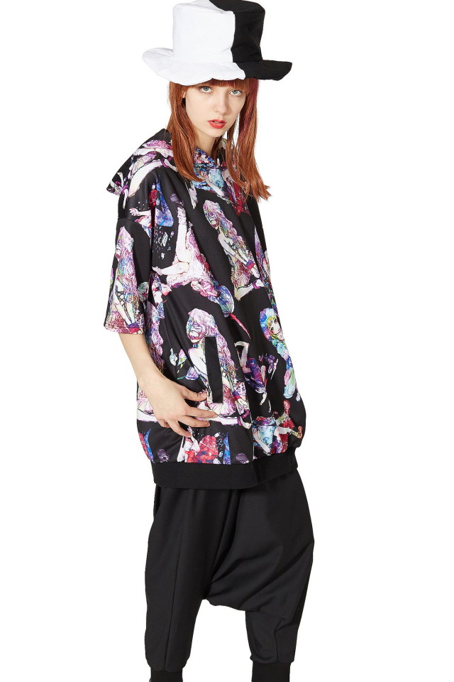 ankoROCKダーティーガールズオールスター半袖プルオーバーパーカー -スーパービッグ-