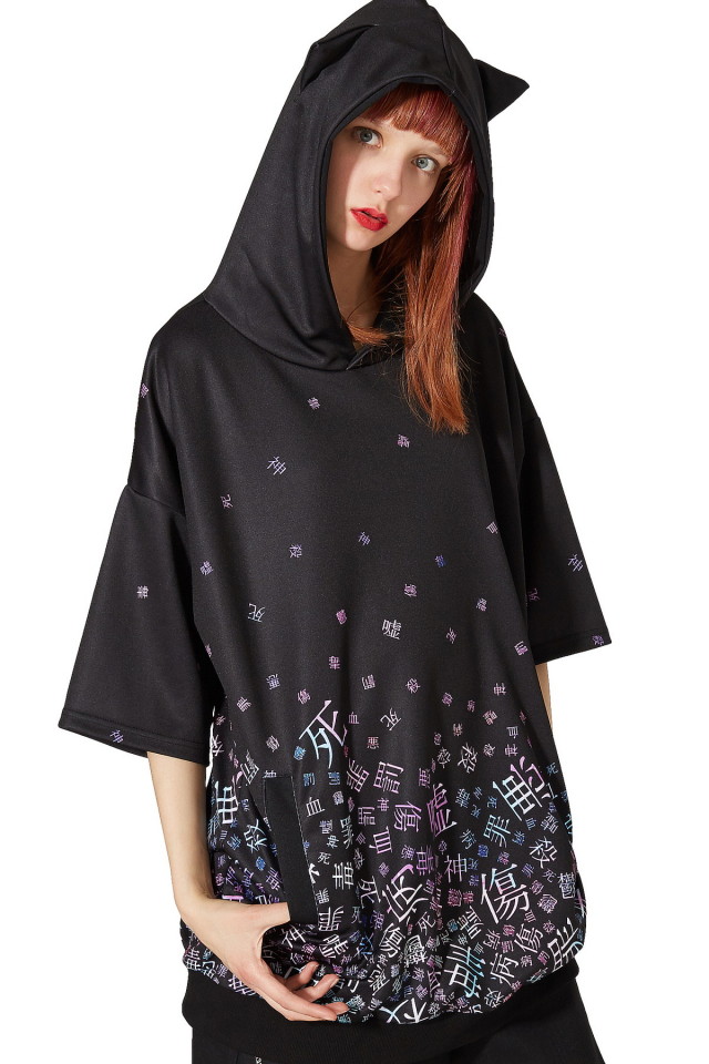 メカニカル アンコロック猫耳パーカー長めの丈でめちゃくちゃ可愛い