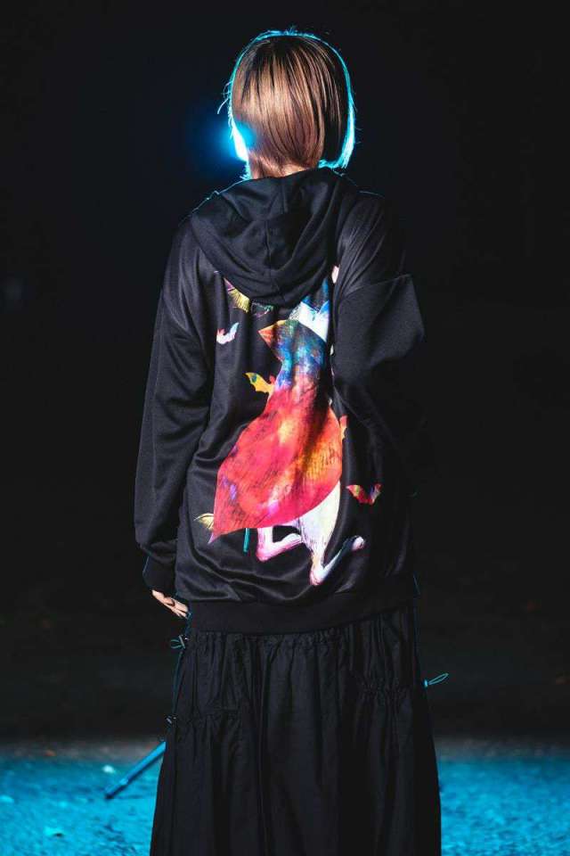 51 割引 トップ Ankorock 前後ホラーナイトヴァンパイアネコ半袖プルオーバーパーカー パーカー レディース Carington Fr