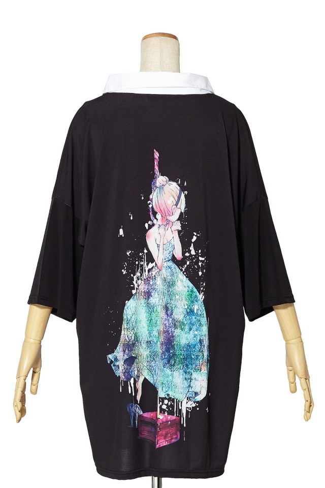 前後首つりシンデレラシャツ襟ｔシャツ メガビッグ Ankorock アンコロック メンズ レディース ユニセックス ステージ 衣装
