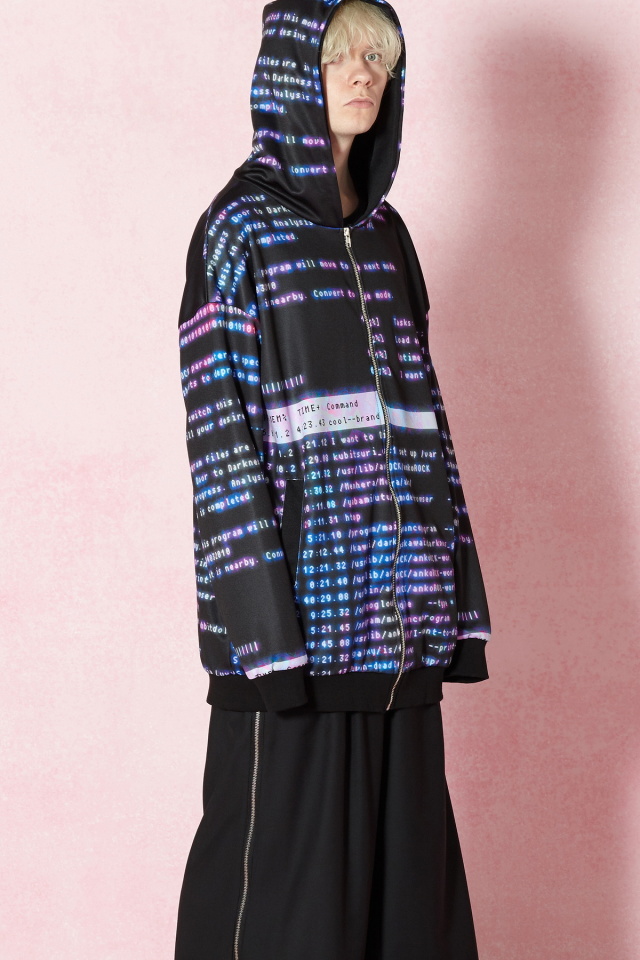 レトロ端末病みかわremixパーカー -スーパービッグ- ankoROCK(アンコ  