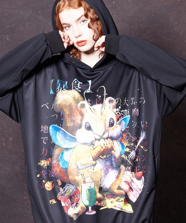 7つの大罪アニマル 暴食 ベルゼブブ プルオーバーパーカー スーパービッグ Ankorock アンコロック メンズ レディース ユニセックス ステージ 衣装 7つの大罪アニマル 暴食 ベルゼブブ プルオーバーパーカー スーパービッグ Ankorock アンコロック メンズ レディース ユニセックス ステージ 衣装