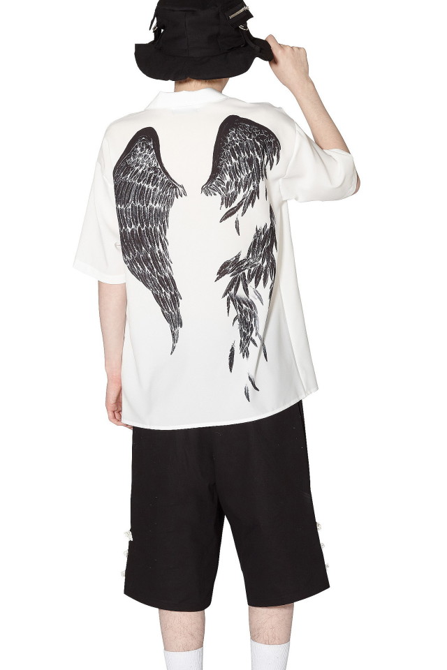 折れた翼開襟シャツ -スーパービッグ-