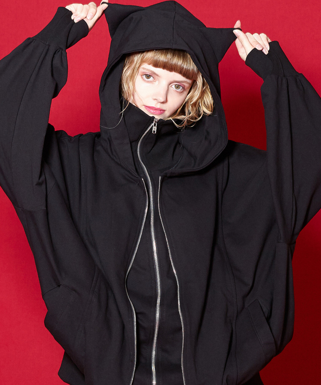 ダブルフロントネコ耳パーカー -オーバーサイズ- ankoROCK(アンコ  