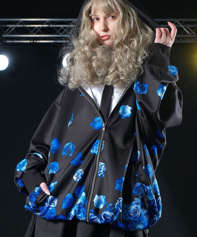美品 ankoROCK アンコロック　バラバラ蝶々オーバーサイズ　パーカー かあいいちゃん×ankoROCKバラバラかあいいちゃんパーカー