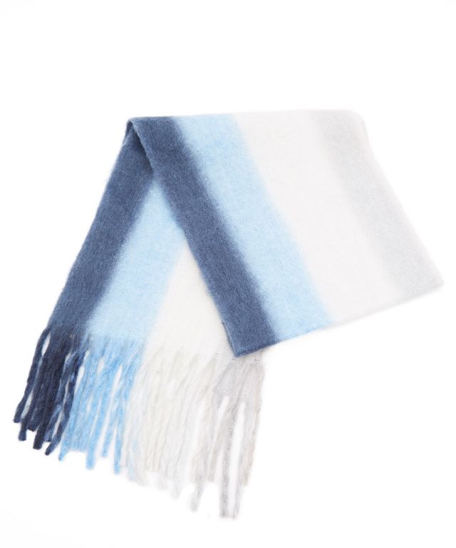 グラデーションモヘアタッチ大判フリンジマフラー ankoROCK(アンコ  