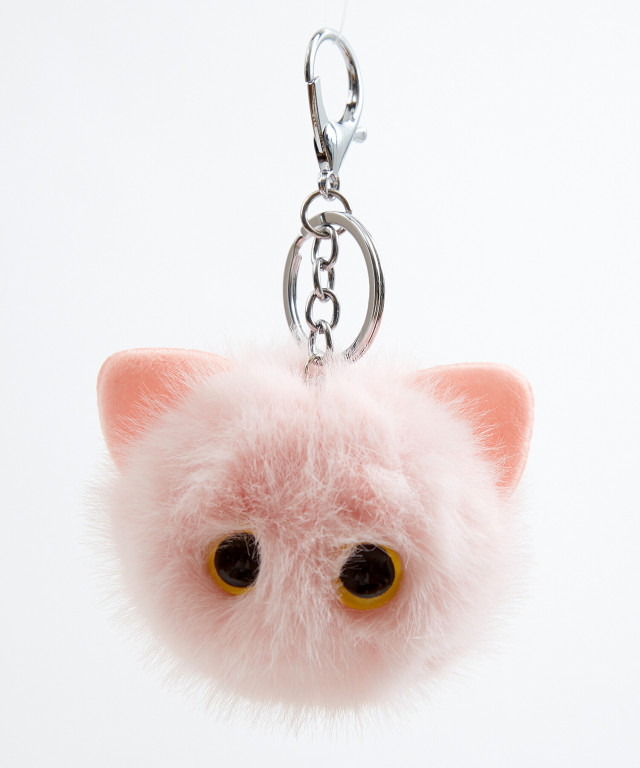 an meets zakka モコモコネコキーホルダー/キーリング ankoROCK(アンコ