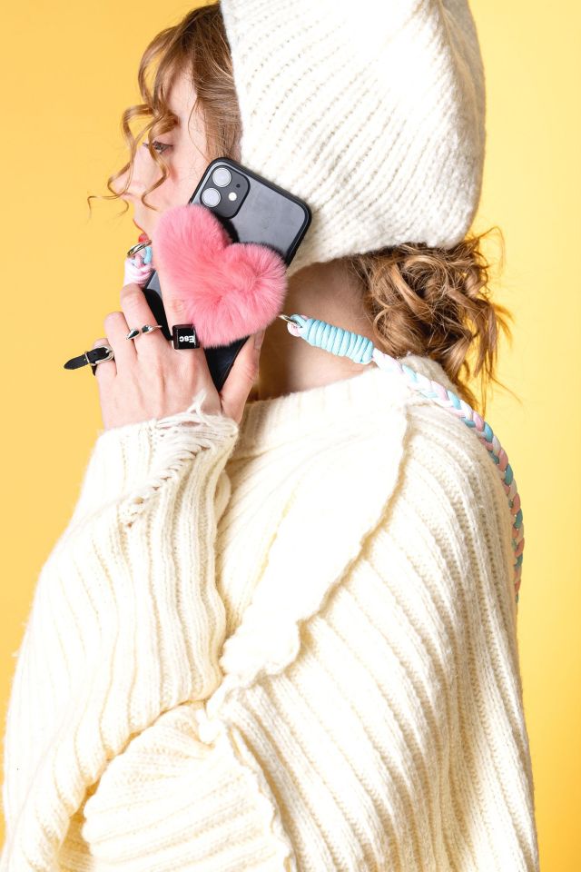 an meets zakka ファーハートスマホショルダー ankoROCK(アンコロック 