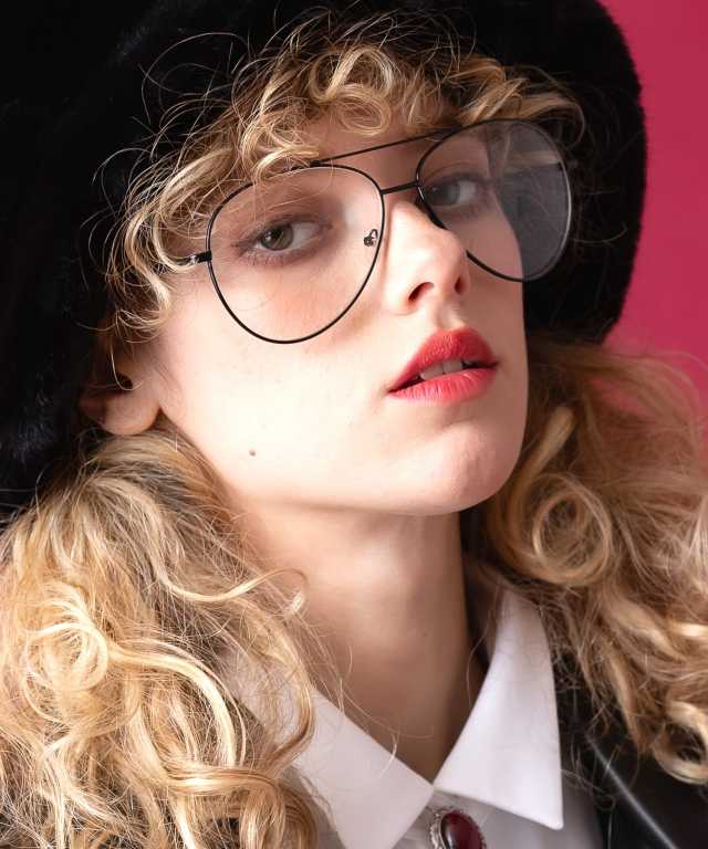 ティアドロップメガネ / 伊達眼鏡 / メガネ / クリアレンズ ankoROCK