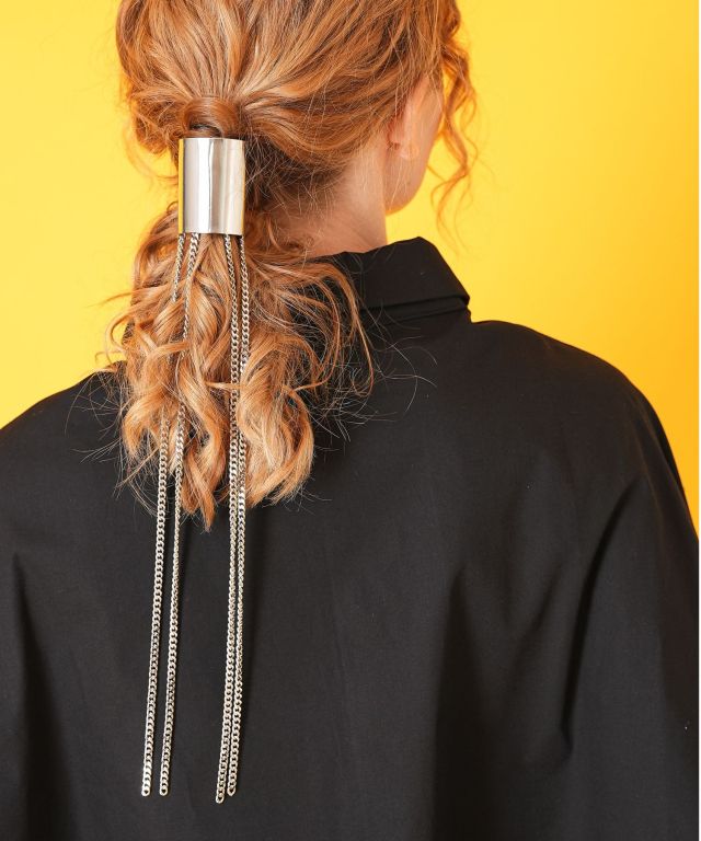 メタルチェーンポニーフック / ヘアアクセサリー ヘアフック