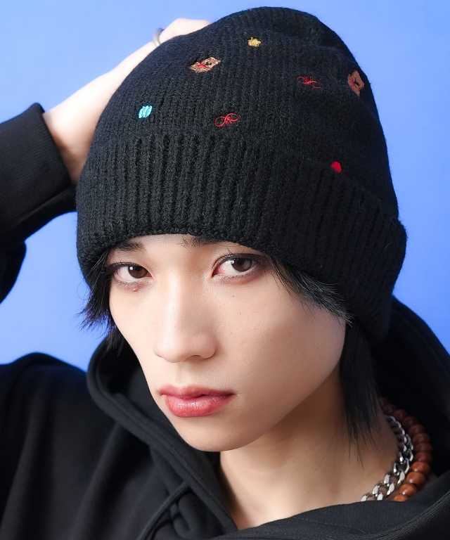 ミニテディベア刺繍ニットキャップ / メンズ レディース ユニセックス