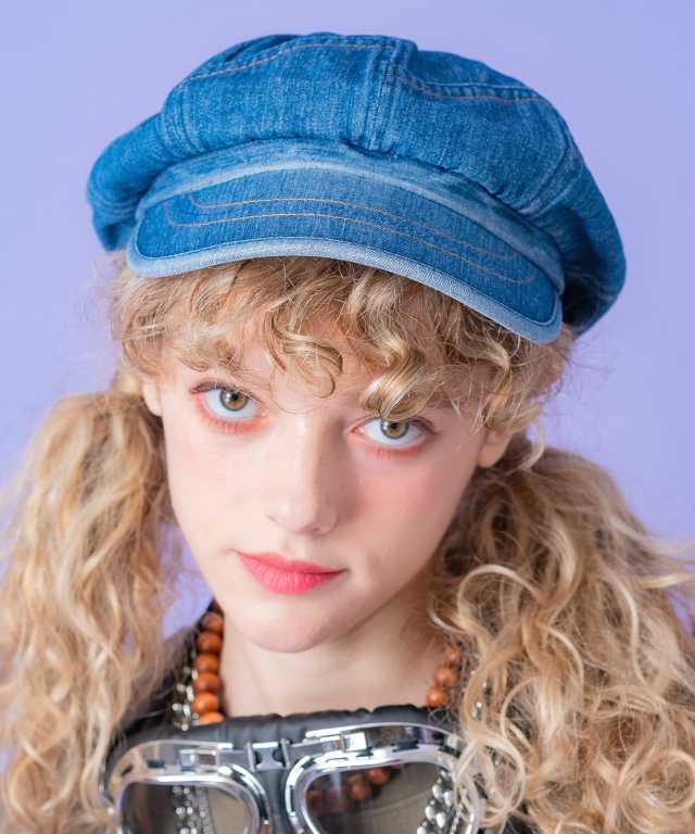 90s デニム パッチワーク キャスケット ビンテージ キャップ リーバイス ビンテージ60's70's○デニムパッチワークキャスケット○210311n1