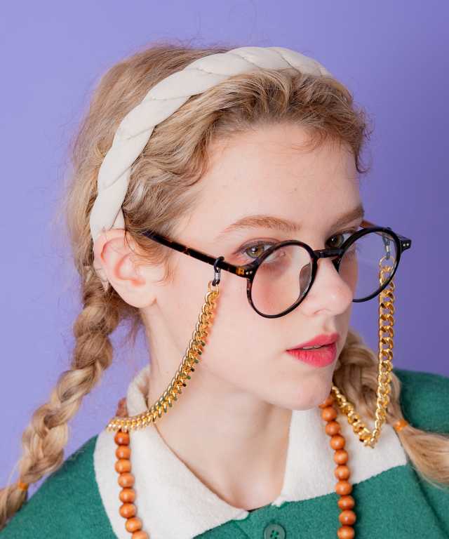 ベージュ ツイストヘアバンド ツイストシフォンジャージーカチューシャ / レディース メンズ