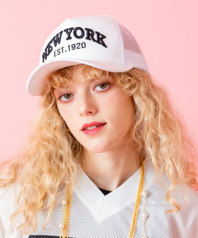 NEWYORK立体刺繍メッシュキャップ / メンズ レディース ユニ