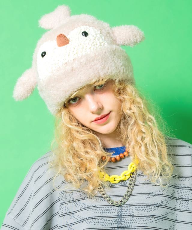 ペンギンモンスターニット帽 / ユニセックス ニットキャップ 帽子