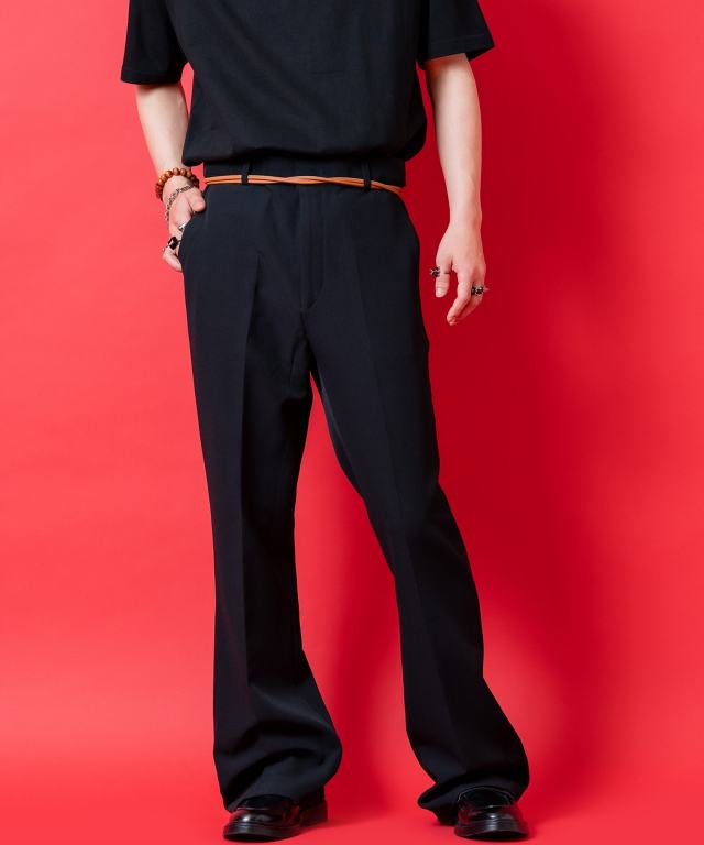 センタープレスフレアスラックス / メンズ レディース ユニセックス