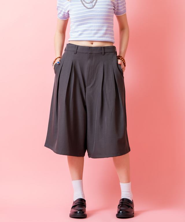 スーパーワイド2タックスラックスハーフパンツ / メンズ レディース