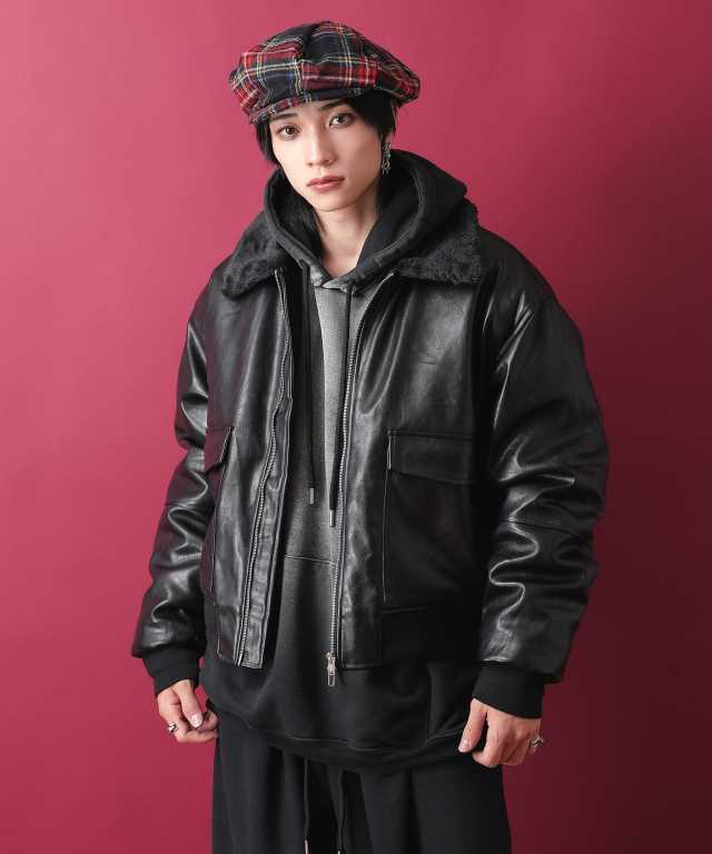 人気美品 牛革 G-1 お洒落メンズコーデ レザージャケット ブルゾン 本  