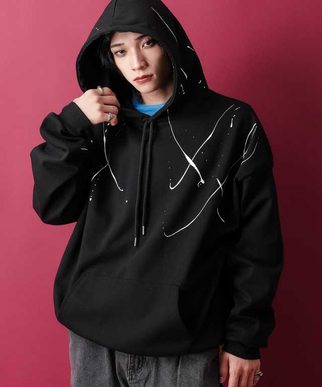 ペイントスウェットポンチプルオーバーパーカー / スエット