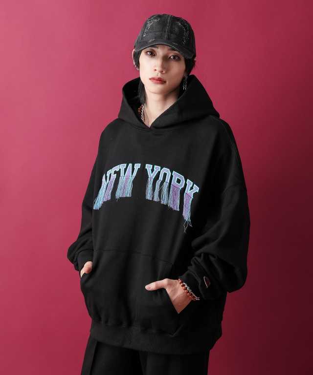 ヴェトモン 23SS UE63HD140B ロゴ刺繍プルオーバーパーカー メンズ XL  