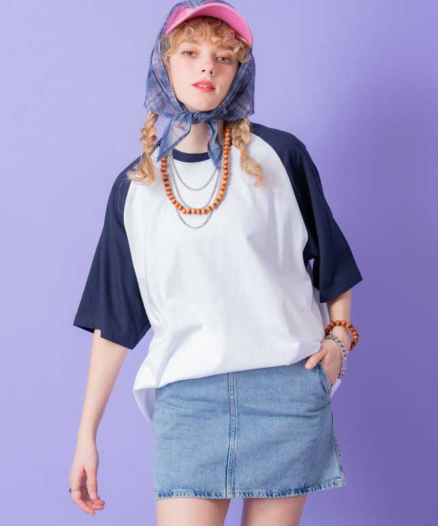 オーバーサイズラグランTシャツ / 半袖 カットソー メンズ レディース 