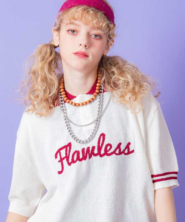 90s 半袖ニット 前開き ニットポロ ユニセックス　レア UNUSED(アンユーズド) 24SSKNIT POLO半袖ニットUS2434 US2434