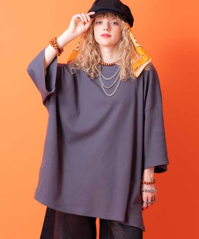 スーパーオーバーサイズワッフルTシャツ / 半袖 カットソー メンズ