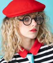 an meets zakka レトロフレームラウンド伊達メガネ